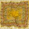 1 Yard Cotton and Viscose Twill Panel Yellow and Green Floral Squares Palace of Illusions Fabric